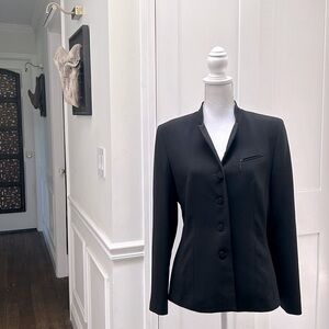 Larry Levine Women’s Black Blazer Jacket Career Workwear Suit Classic Size 6